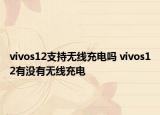 vivos12支持无线充电吗 vivos12有没有无线充电