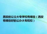 西安的公立大专学校有哪些（西安有哪些好的公办大专院校）