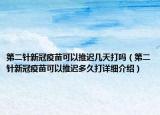 第二针新冠疫苗可以推迟几天打吗（第二针新冠疫苗可以推迟多久打详细介绍）