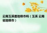 云南玉溪是地级市吗（玉溪 云南省地级市）