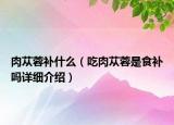 肉苁蓉补什么（吃肉苁蓉是食补吗详细介绍）