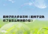 脆柿子吃太多会怎样（脆柿子没熟吃了会怎么样详细介绍）