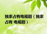 独家占有电视剧（独家占有 电视剧）