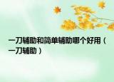 一刀辅助和简单辅助哪个好用（一刀辅助）