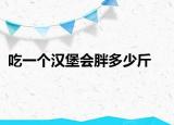 吃一个汉堡会胖多少斤