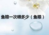 鱼粮一次喂多少（鱼粮）