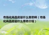 市场化商品房是什么意思啊（市场化商品房是什么意思介绍）