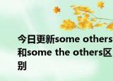 今日更新some others和some the others区别