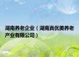 湖南养老企业（湖南真优美养老产业有限公司）