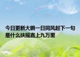 今日更新大鹏一日同风起下一句是什么扶摇直上九万里