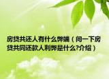 房贷共还人有什么弊端（问一下房贷共同还款人利弊是什么?介绍）