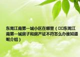东莞江南第一城小区在哪里（﻿﻿东莞江南第一城房子和房产证不符怎么办谁知道呢介绍）