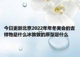 今日更新北京2022年年冬奥会的吉祥物是什么冰敦敦的原型是什么