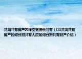 共同共有房产怎样变更按份共有（﻿﻿共同共有房产如何分割共有人应如何分割共有财产介绍）