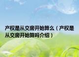 产权是从交房开始算么（产权是从交房开始算吗介绍）