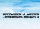 贷款买楼房需要担保人吗（房贷可以担保人吗?贷款买房的担保人有哪些要求?介绍）