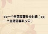 qq一个皇冠需要多长时间（qq一个皇冠需要多少天）
