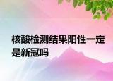 核酸检测结果阳性一定是新冠吗