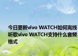 今日更新vivo WATCH如何离线听歌vivo WATCH支持什么音频格式