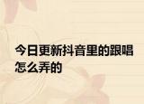 今日更新抖音里的跟唱怎么弄的