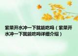 紫菜开水冲一下就能吃吗（紫菜开水冲一下就能吃吗详细介绍）