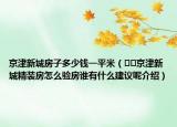 京津新城房子多少钱一平米（﻿﻿京津新城精装房怎么验房谁有什么建议呢介绍）
