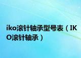 iko滚针轴承型号表（IKO滚针轴承）
