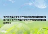 生产经营单位安全生产事故应急预案编制导则实施日期（生产经营单位安全生产事故应急预案编制导则）