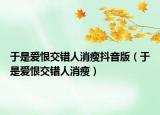 于是爱恨交错人消瘦抖音版（于是爱恨交错人消瘦）