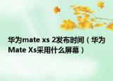 华为mate xs 2发布时间（华为Mate Xs采用什么屏幕）