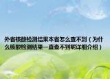 外省核酸检测结果本省怎么查不到（为什么核酸检测结果一直查不到呢详细介绍）