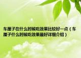 车厘子在什么时候吃效果比较好一点（车厘子什么时候吃效果最好详细介绍）