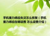 手机重力感应失灵怎么恢复（手机重力感应在哪设置 怎么设置介绍）