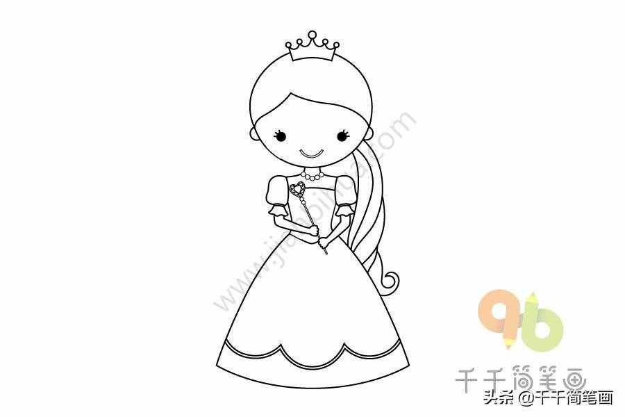12种简单漂亮的小公主简笔画，值得收藏！