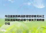 今日更新孤帆远影碧空尽唯见长江天际流描写的是哪个楼关于黄鹤楼介绍