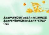 土地抵押银行后法院怎么拍卖（购买银行拍卖的土地如何缴税抵押给银行的土地可不可以拍卖?介绍）