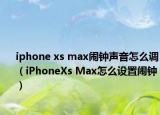 iphone xs max闹钟声音怎么调（iPhoneXs Max怎么设置闹钟）