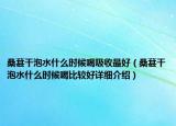 桑葚干泡水什么时候喝吸收最好（桑葚干泡水什么时候喝比较好详细介绍）