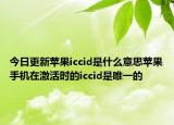 今日更新苹果iccid是什么意思苹果手机在激活时的iccid是唯一的