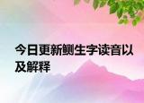 今日更新鲗生字读音以及解释