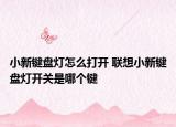小新键盘灯怎么打开 联想小新键盘灯开关是哪个键