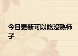 今日更新可以吃没熟柿子