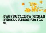 群主退了群后怎么当回群主（微信群主退群后群还在吗 群主退群后群还在不在介绍）