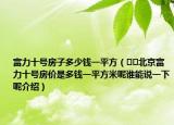富力十号房子多少钱一平方（﻿﻿北京富力十号房价是多钱一平方米呢谁能说一下呢介绍）