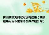 佛山核酸为何迟迟没有结果（核酸结果迟迟不出来怎么办详细介绍）