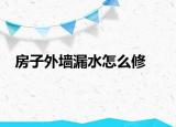 房子外墙漏水怎么修