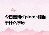 今日更新diploma相当于什么学历