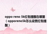 oppo reno 5k红包提醒在哪里（opporeno5k怎么设置红包提醒）