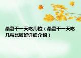 桑葚干一天吃几粒（桑葚干一天吃几粒比较好详细介绍）