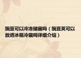 豌豆可以冷冻储藏吗（豌豆荚可以放进冰箱冷藏吗详细介绍）